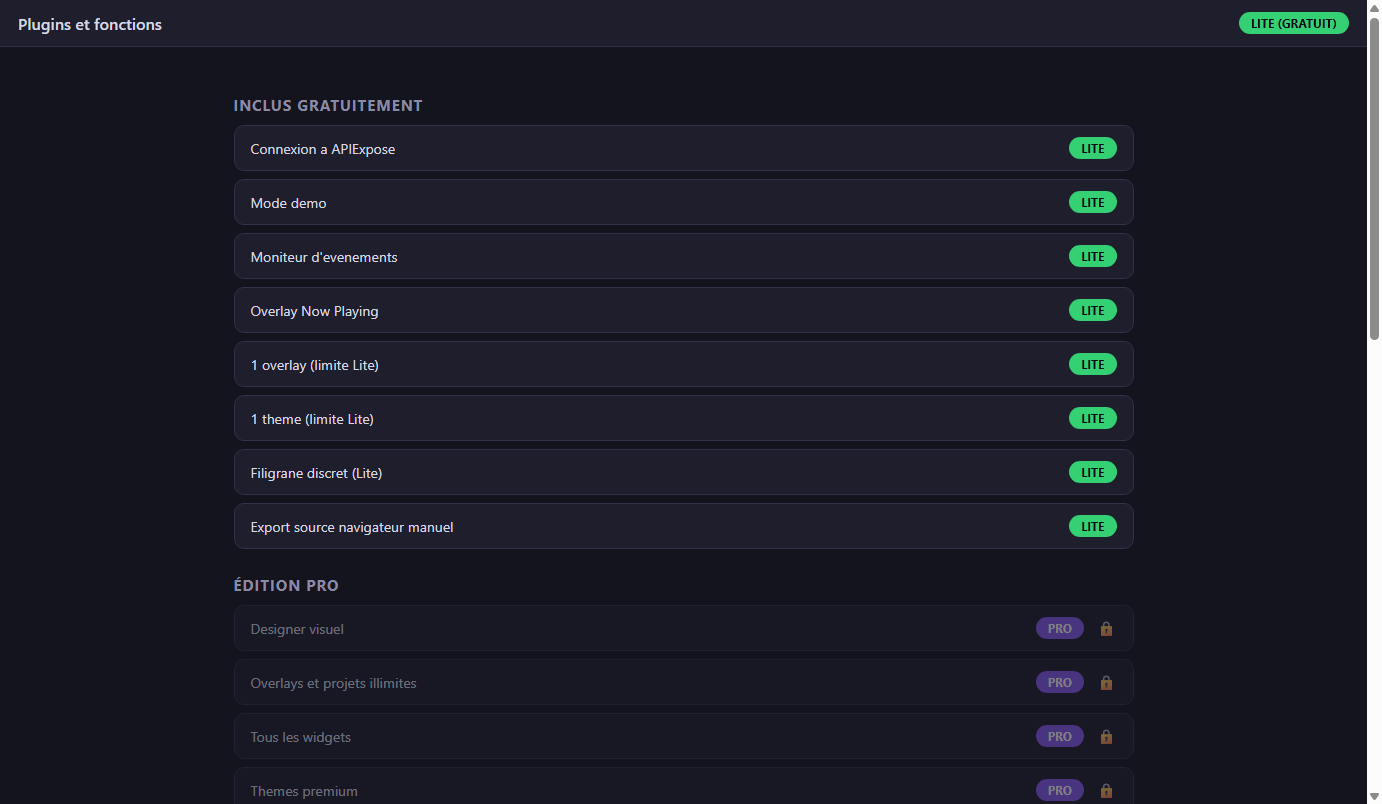 Plugins & features